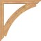 Ekena Millwork Thorton Traditional Smooth Bracket w/ Offset Brace, Western Red Cedar, 5 1/2"W x 40"D x 40"H BKT0604X40X40THR01SWR - alternate 2